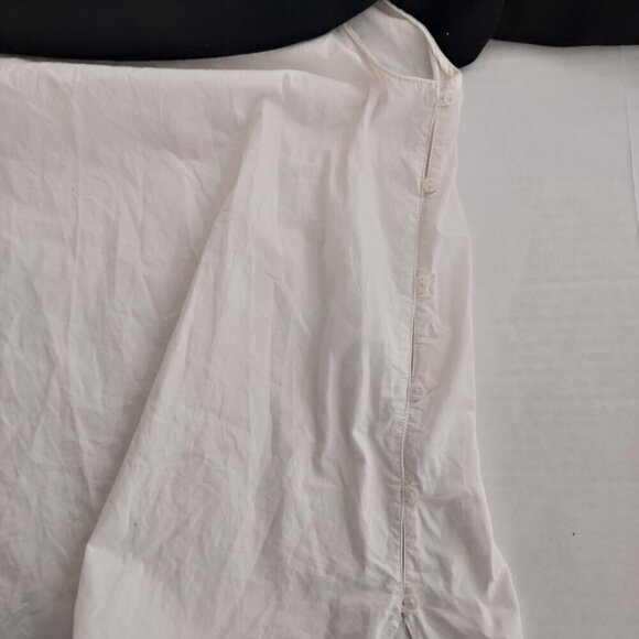 Zara Black/White Mock Neck Shoulder Zip Layered Top Size Medium - Picture 11 of 13